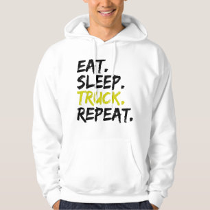 Sleep Truck Repeat Trucker Driver essen Hoodie