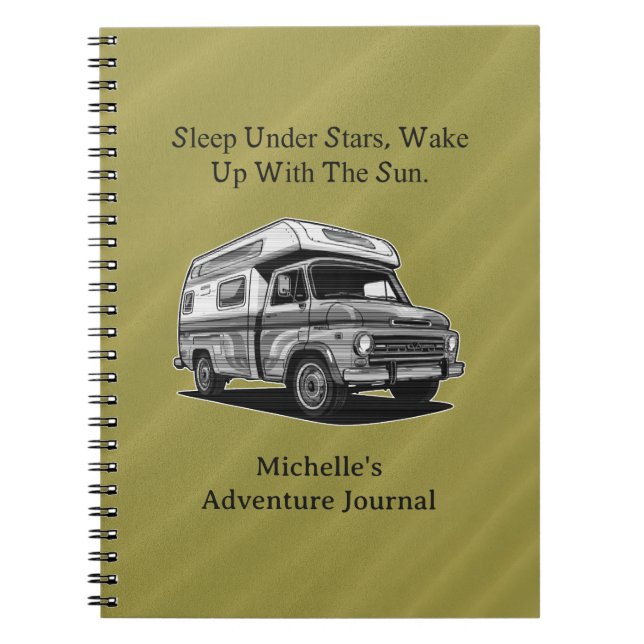 Sleep Under Stars Wake With Sun Outdoor Serenity Notizblock (Vorderseite)