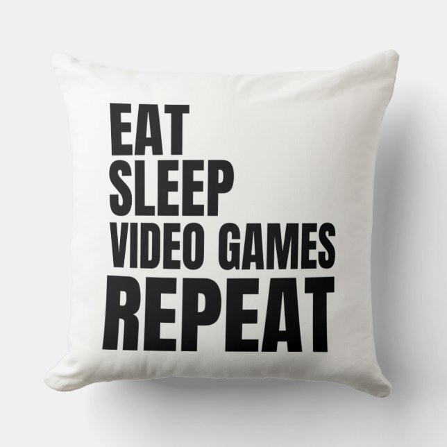 Sleep-Videospiele wiederholen Kissen (Vorderseite)