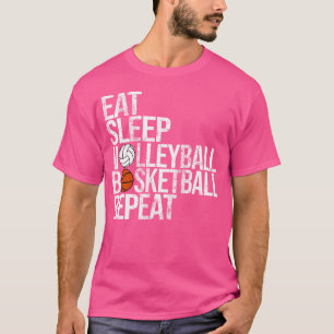 Sleep Volleyball Basketball essen Wiederholen Funn T-Shirt
