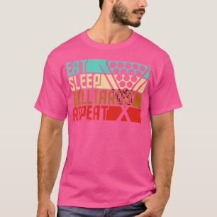 Sleep Wiederholung von Billard essen T-Shirt