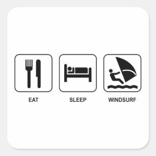 Sleep Windsurf Sticker essen