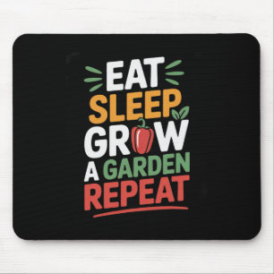 Sleep zu essen Ein Garten wiederholen Witziges Spi Mousepad