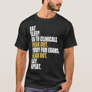 Sleep zu Kliniken Krankenschwester in Progress Nur T-Shirt