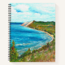 Sleeping Bear Dunes Lakeshone Kunst, Dichtung und  Notizbuch