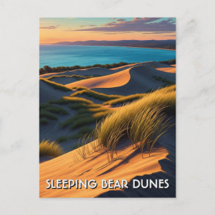Sleeping Bear Dunes Michigan Reise Postkarte