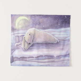 Sleeping Bear Fantasy Wildlife Kunst Wandteppich