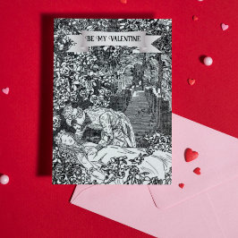 Sleeping Beauty Fairy Tale Art Valentine's Day  Karte
