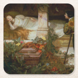 Sleeping Beauty (Pretty Princess From Fairy Tale) Rechteckiger Pappuntersetzer