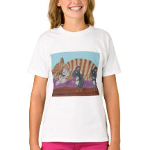 Sleeping Cat with Sneaky Mice 