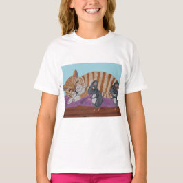 Sleeping Cat with Sneaky Mice  T-Shirt