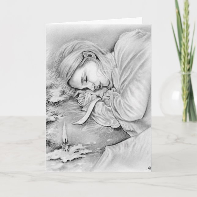 Sleeping Elve Dreams Card Feiertagskarte (Vorderseite)