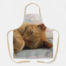 Sleeping Ginger Cat Schürze