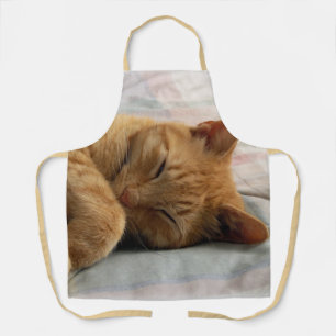 Sleeping Ginger Cat Schürze