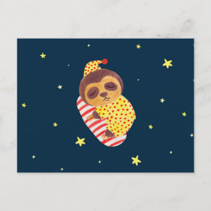 Sleeping Like a Sloth Postkarte