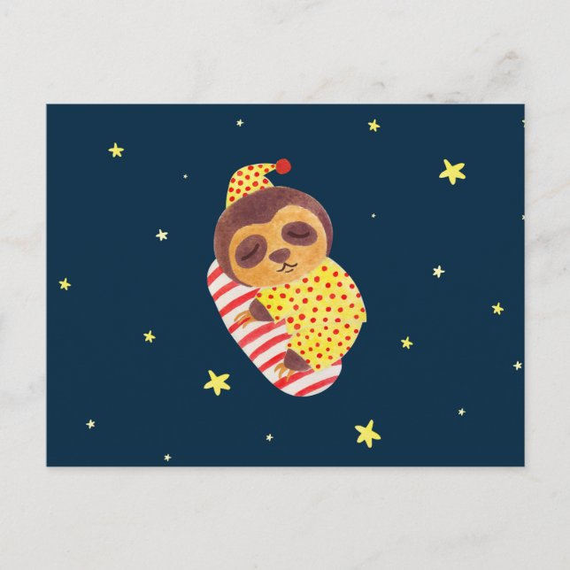 Sleeping Like a Sloth Postkarte (Vorderseite)