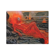 "Sleeping Magma" - Portrait de femme volcanique