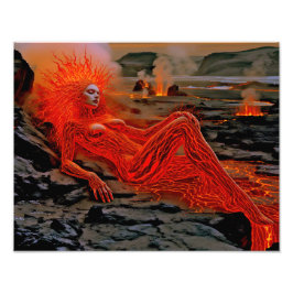 "Sleeping Magma" - Vulkanisches Frauenportrait Fotodruck