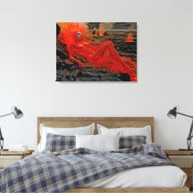 "Sleeping Magma" - Vulkanisches Frauenportrait