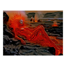 "Sleeping Magma" - Vulkanisches Frauenportrait