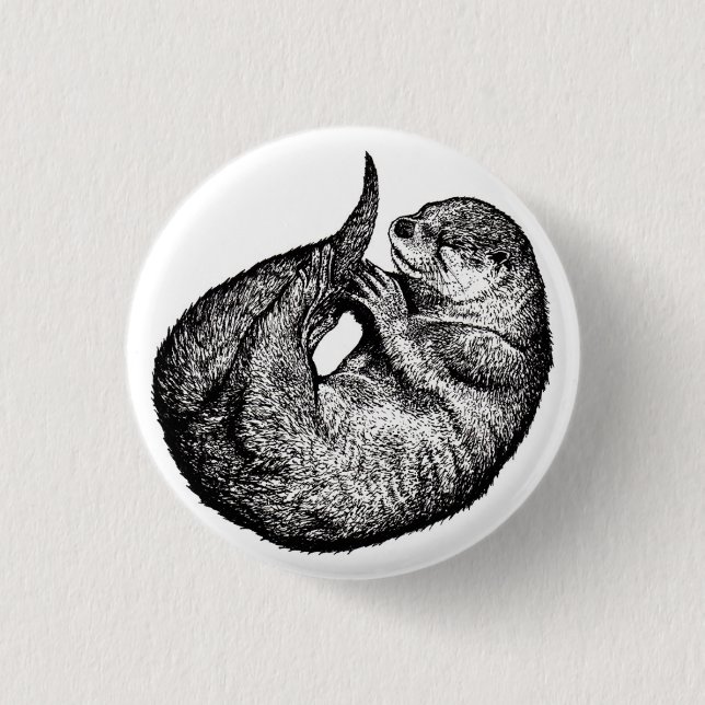 sleeping otter button (Vorderseite)