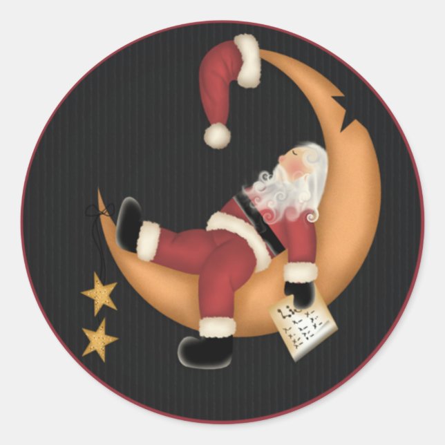 Sleeping Père Noël 2 - Stickers Vacances (Devant)