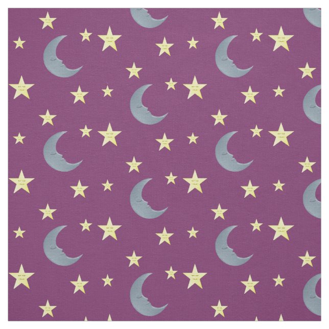 Sleeping Sky Fabric - lila Stoff (Muster)