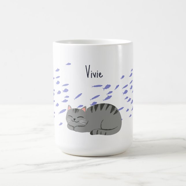 Sleeping Tabby Cat Kaffeetasse (Mittel)