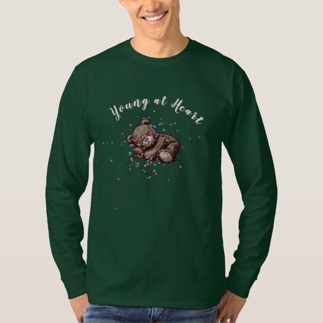 Sleeping Teddy Bear Long-sleeve T-Shirt (Vorderseite)