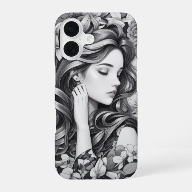 Sleeping Woman Phone Case iPhone 16 Hülle (Rückseite)