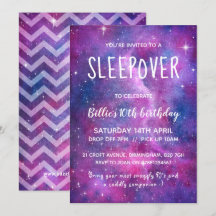 Sleepover Aquarellgalaxie und Sterne