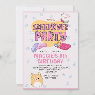 Sleepover Geburtstag Party Einladung