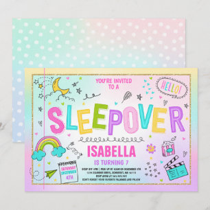 Sleepover Party Einladung Slumber Pajama Party