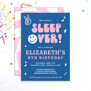 Sleepover Party Girl, Slumber Party, Tween Girl Einladung