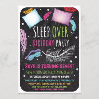 Sleepover Slumber Party Geburtstagseinladung