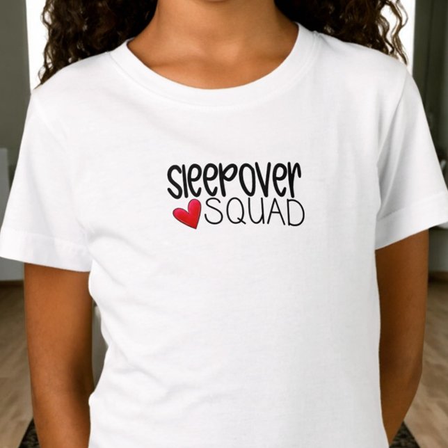 Sleepover-Squad Herz-Partygeschenk T-Shirt (Von Creator hochgeladen)