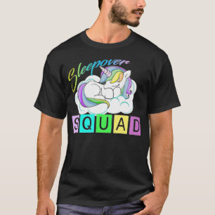 Sleepover Squad, Unicorn Themed Pajama-Tiere hum T-Shirt
