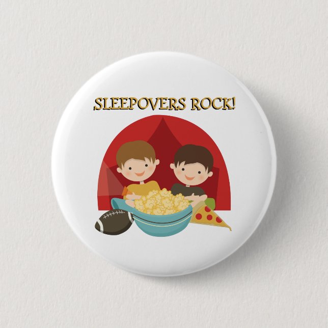Sleepovers-Felsen Button (Vorderseite)