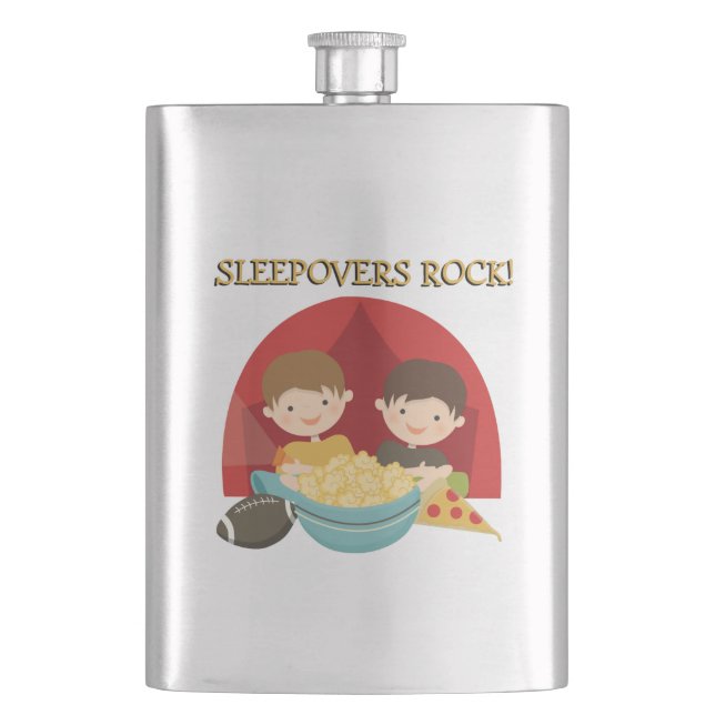 Sleepovers-Felsen Flachmann (Vorderseite)