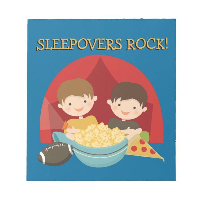 Sleepovers-Felsen Notizblock (Vorderseite)