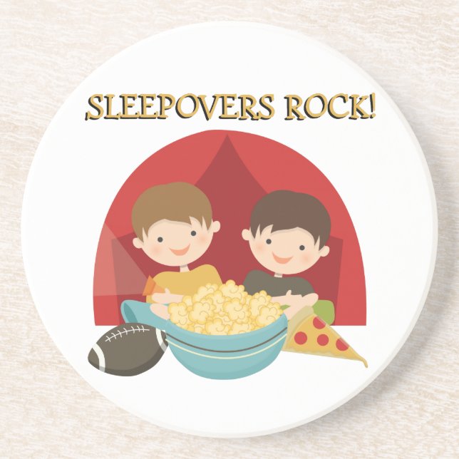 Sleepovers-Felsen Sandstein Untersetzer (Vorne)