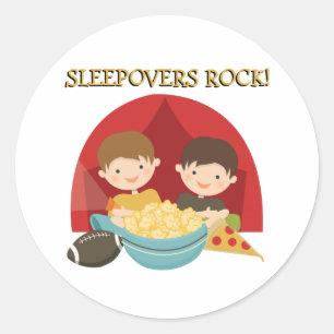 Sleepovers Rock Runder Aufkleber