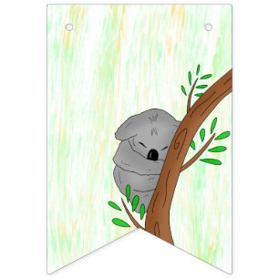 Sleepy Baby Koala Bear Personalisiert Babydusche Wimpelkette