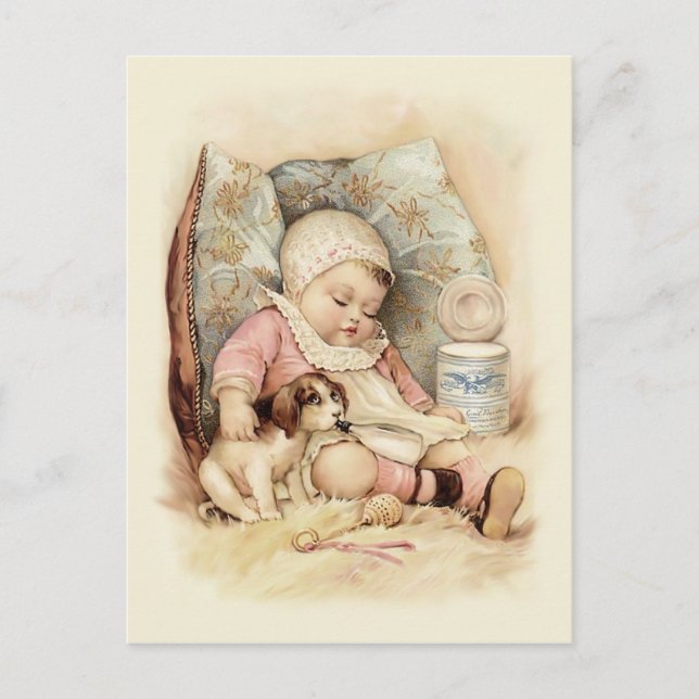 Sleepy Baby Postkarte (Vorderseite)