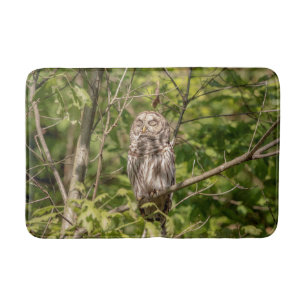 Sleepy Barred Owl Badematte