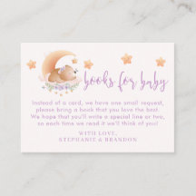 Sleepy Bear auf Cloud Baby Girl Book Request Cards
