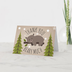 Sleepy Bear Danke, Stars Dankeskarte