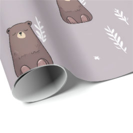 Sleepy Bear Spring Wrapping Paper Geschenkpapier