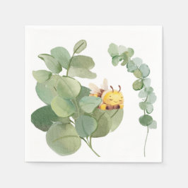Sleepy Bee Paper Napkins Serviette