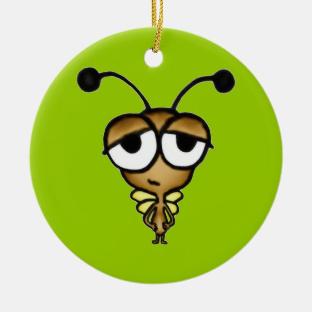 Sleepy Bug Keramik Ornament (Vorne)
